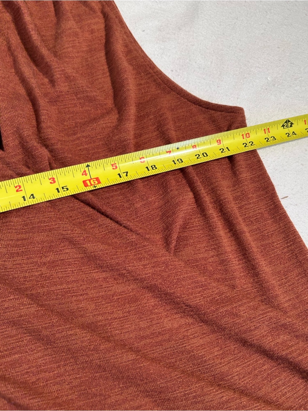 Terracotta Faux Wrap Sleeveless Top Plus Size 2X Office Casual Layering Fall - Picture 7 of 9